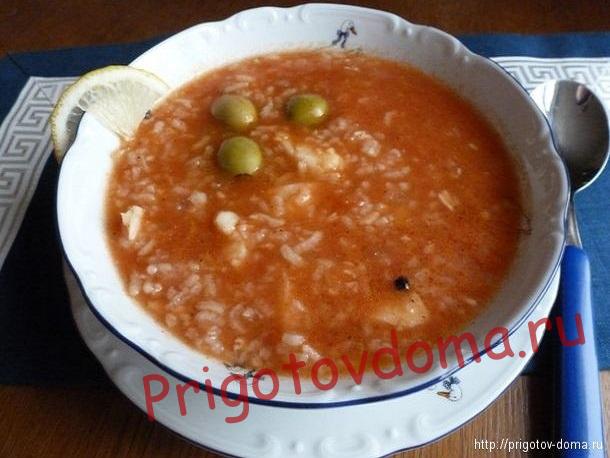 Суп из трески с рисом